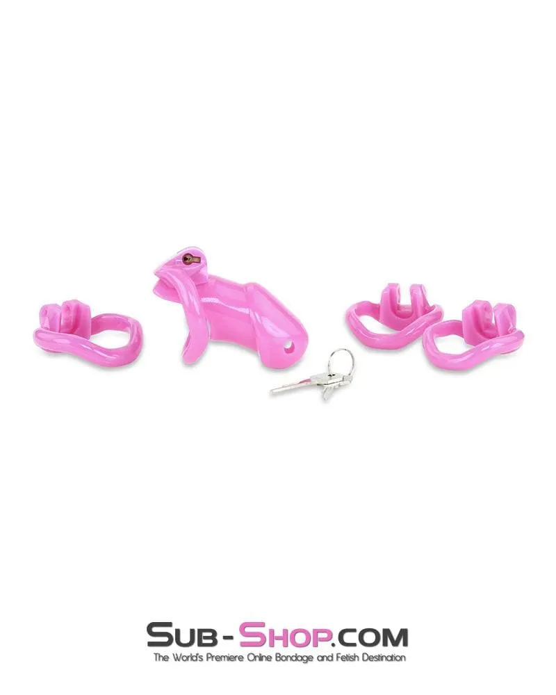 0395AE      Hot Pink Head High Security Male Chastity Sensation Device - MEGA Deal