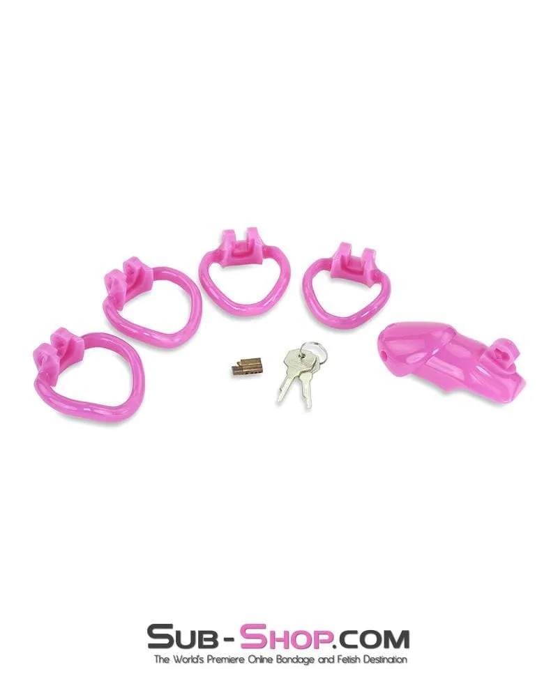 0395AE      Hot Pink Head High Security Male Chastity Sensation Device - MEGA Deal