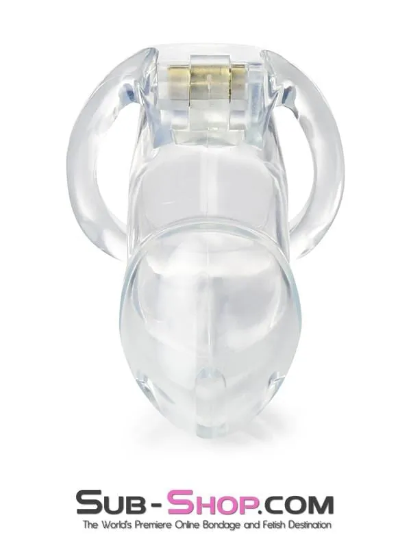 0397AE      Exposed in Chastity High Security Keyed Tumbler Locking Male Chastity with 4 Base Cock Ring Sizes - MEGA Deal