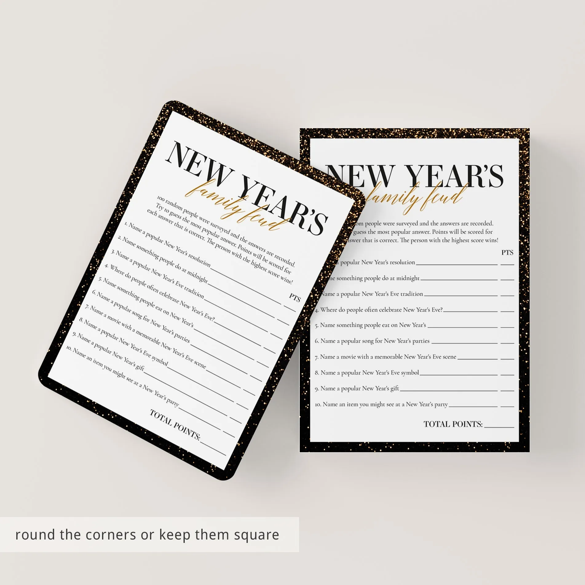 2024 2025 New Year's Eve Party Games Bundle Printable