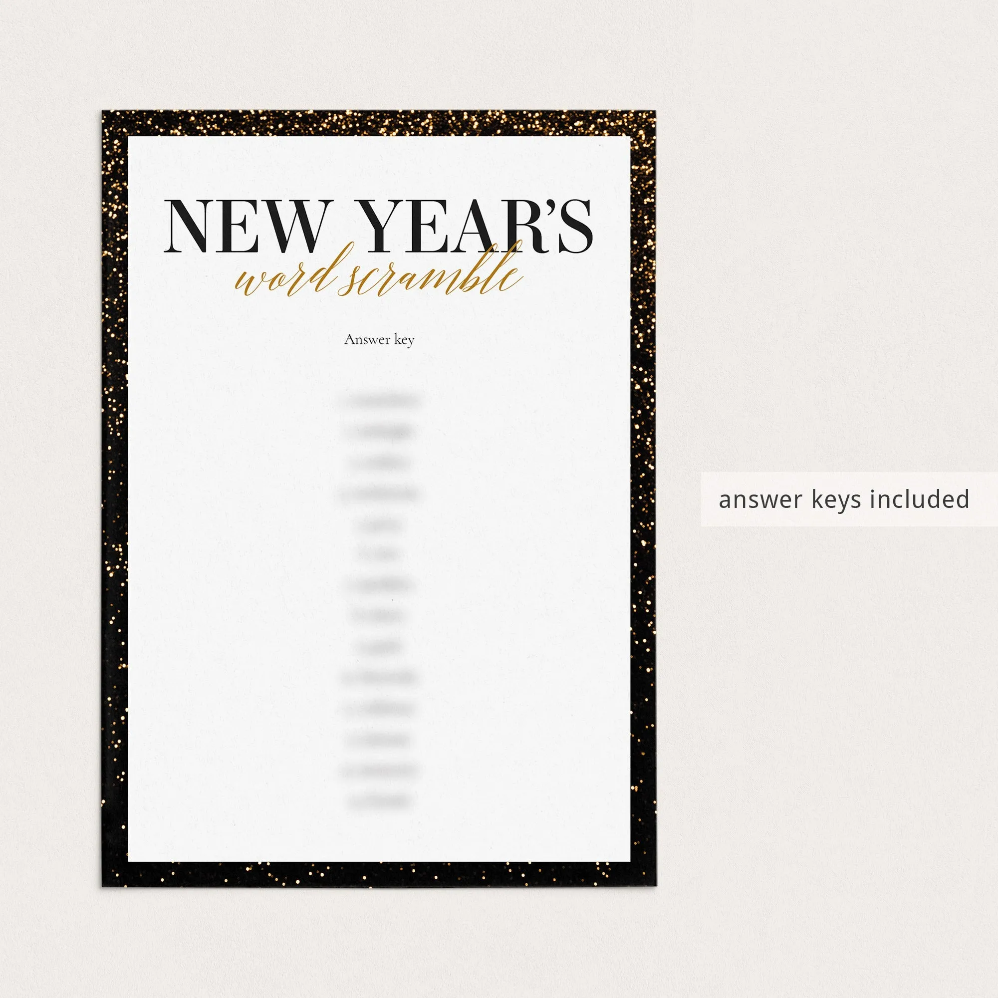 2024 2025 New Year's Eve Party Games Bundle Printable