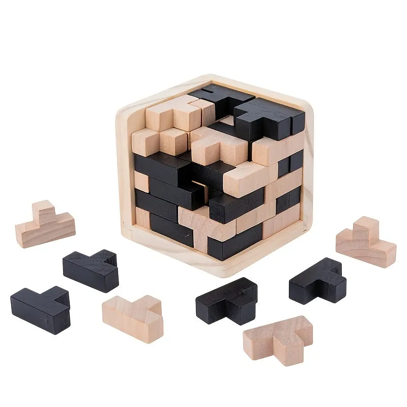 3D Wooden IQ Puzzles Educational fun for kids and adults