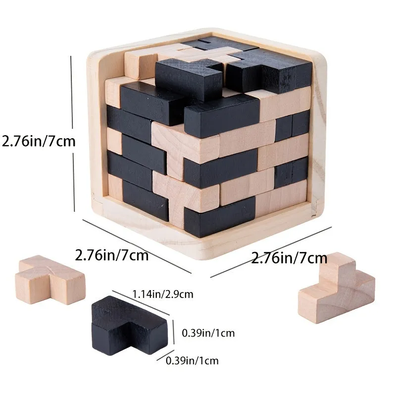 3D Wooden IQ Puzzles Educational fun for kids and adults