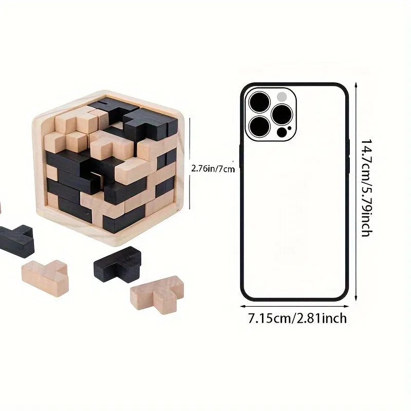 3D Wooden IQ Puzzles Educational fun for kids and adults