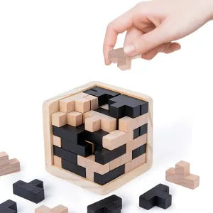 3D Wooden IQ Puzzles Educational fun for kids and adults