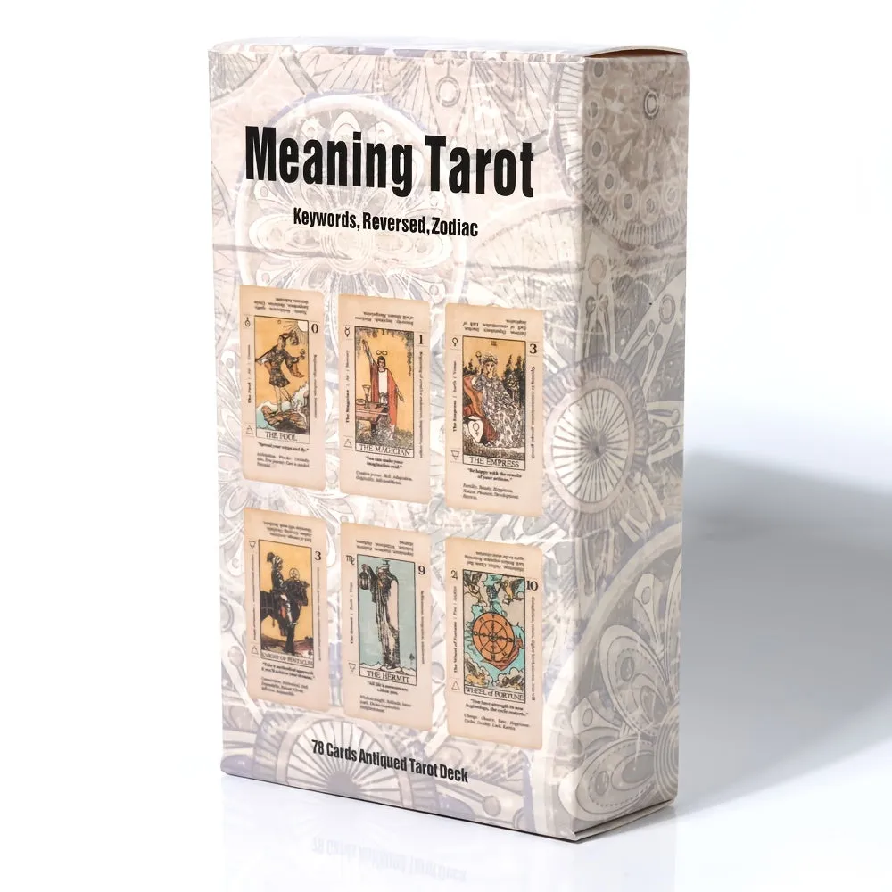 Antique Tarot Deck 78 Cards for Beginner Divination Gaming