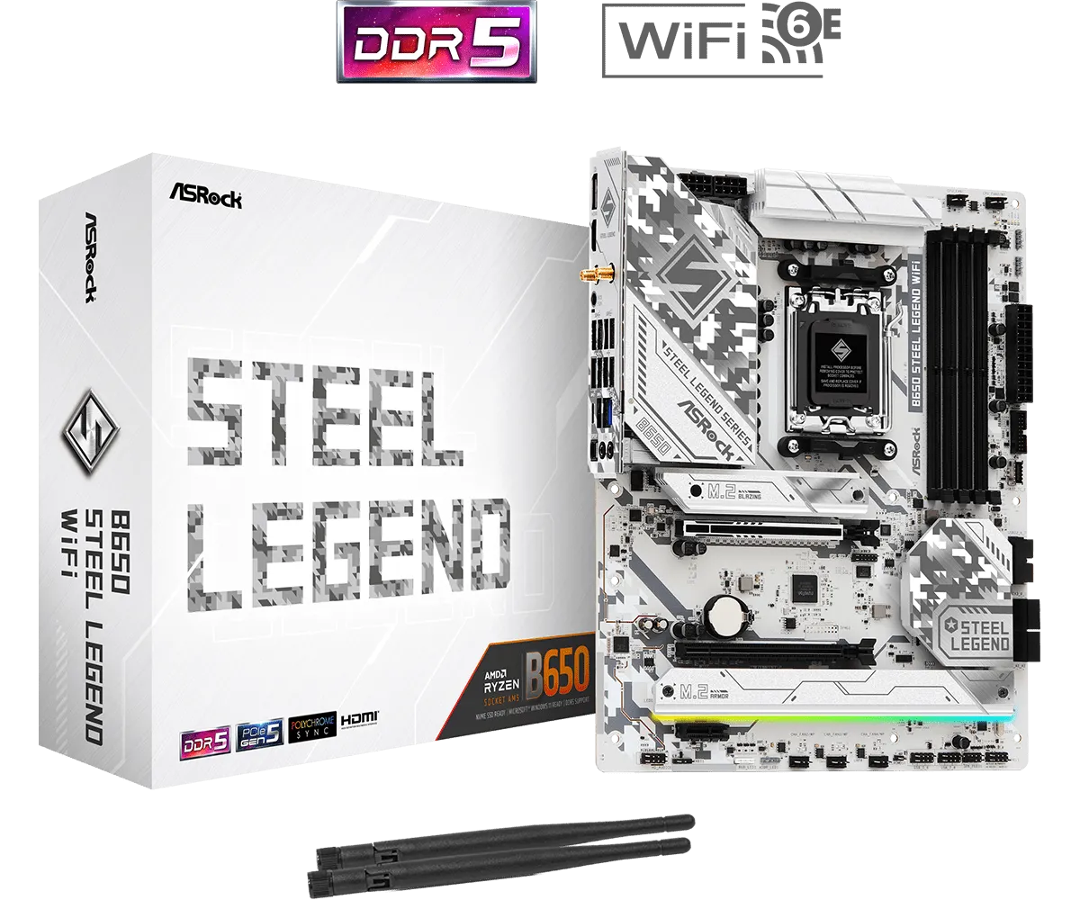 ASRock B650 Steel Legend WIFI ATX AM5 Motherboard