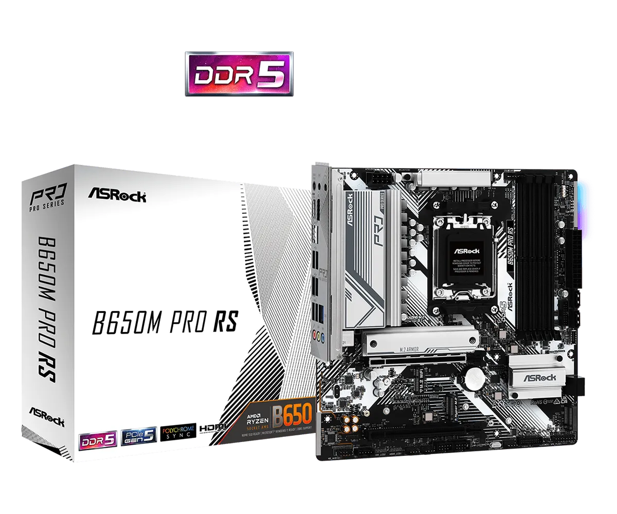 Asrock B650M PRO RS mATX AM5 Motherboard