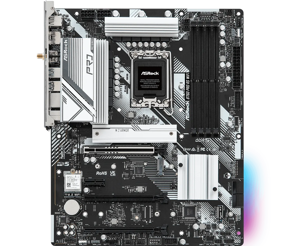 ASRock B760 PRO RS WIFI DDR5 ATX LGA1700 Motherboard