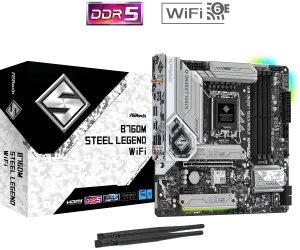 ASRock B760M Steel Legend WIFI DDR5 mATX LGA1700 Motherboard