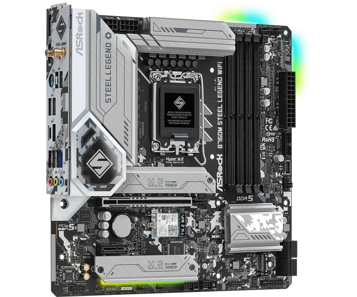 ASRock B760M Steel Legend WIFI DDR5 mATX LGA1700 Motherboard