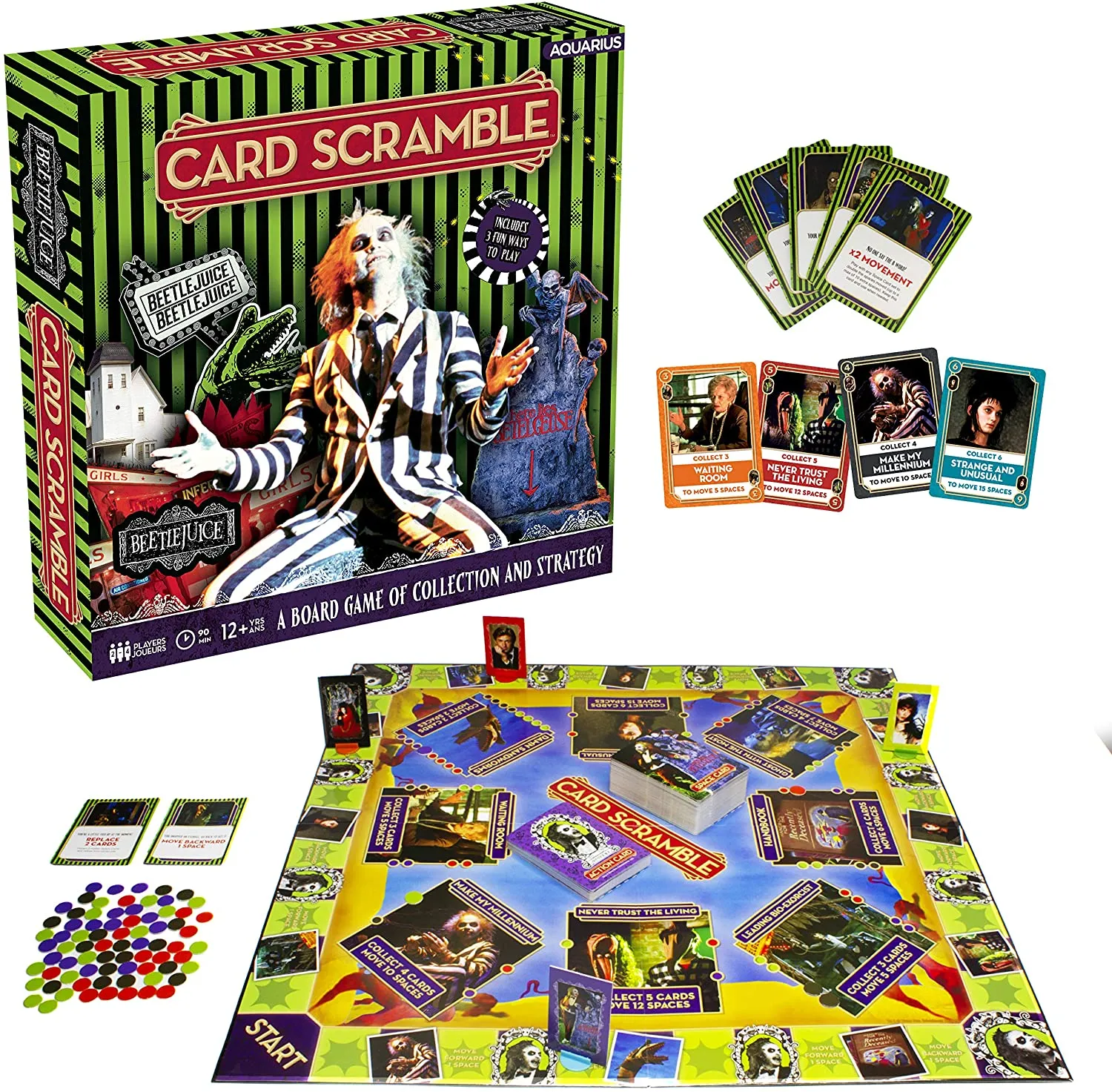 BEETLEJUICE CARD SCRAMBLE GAME