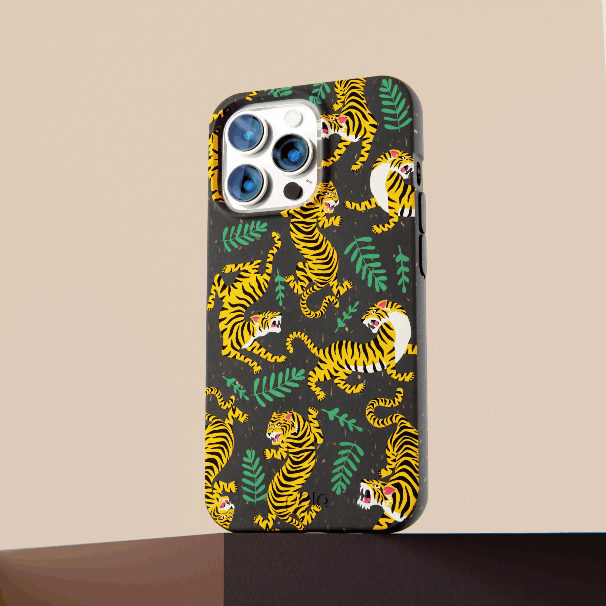 Black Playful Tigers iPhone 13 Pro Case