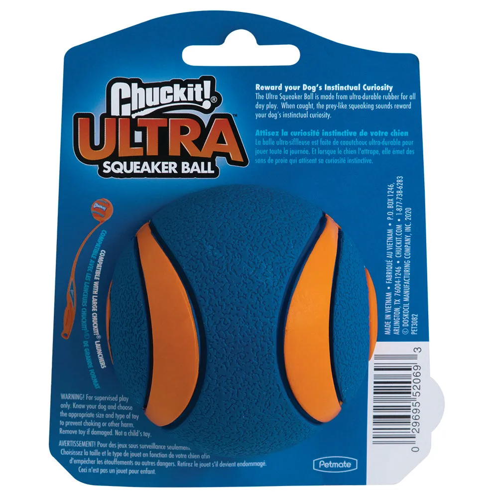 Chuckit! Ultra Squeaker Ball Dog Toy Large 1 Pack