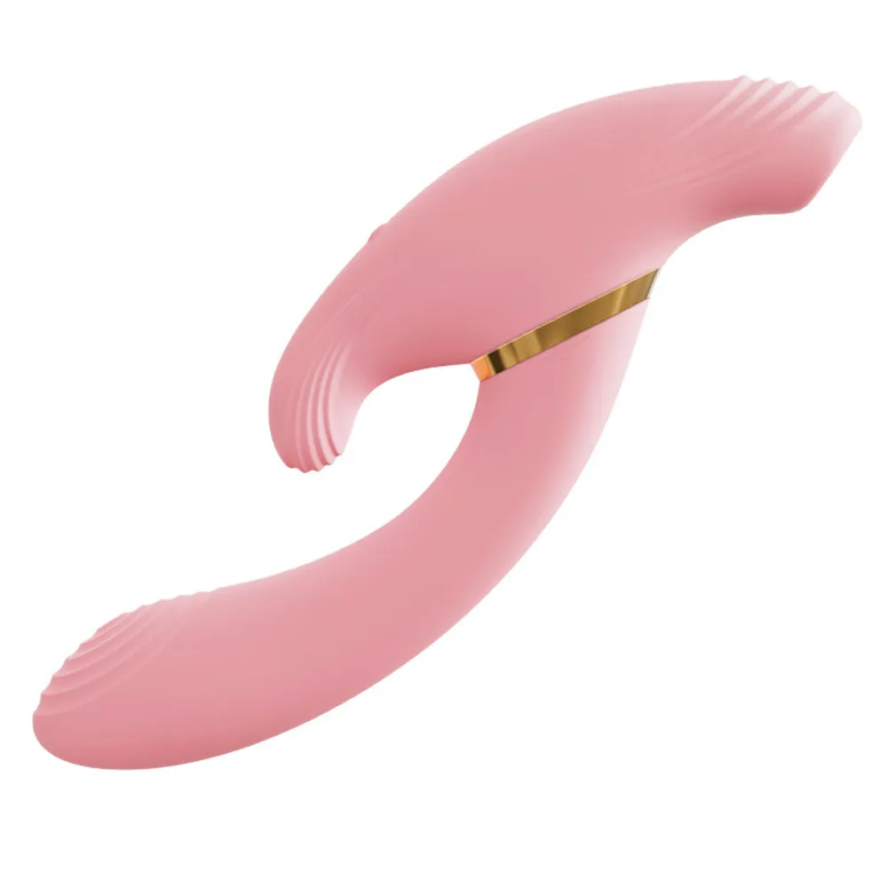 Double Ended Sucking Rotating Vibrator Thrusts For G-Spot Stimulation