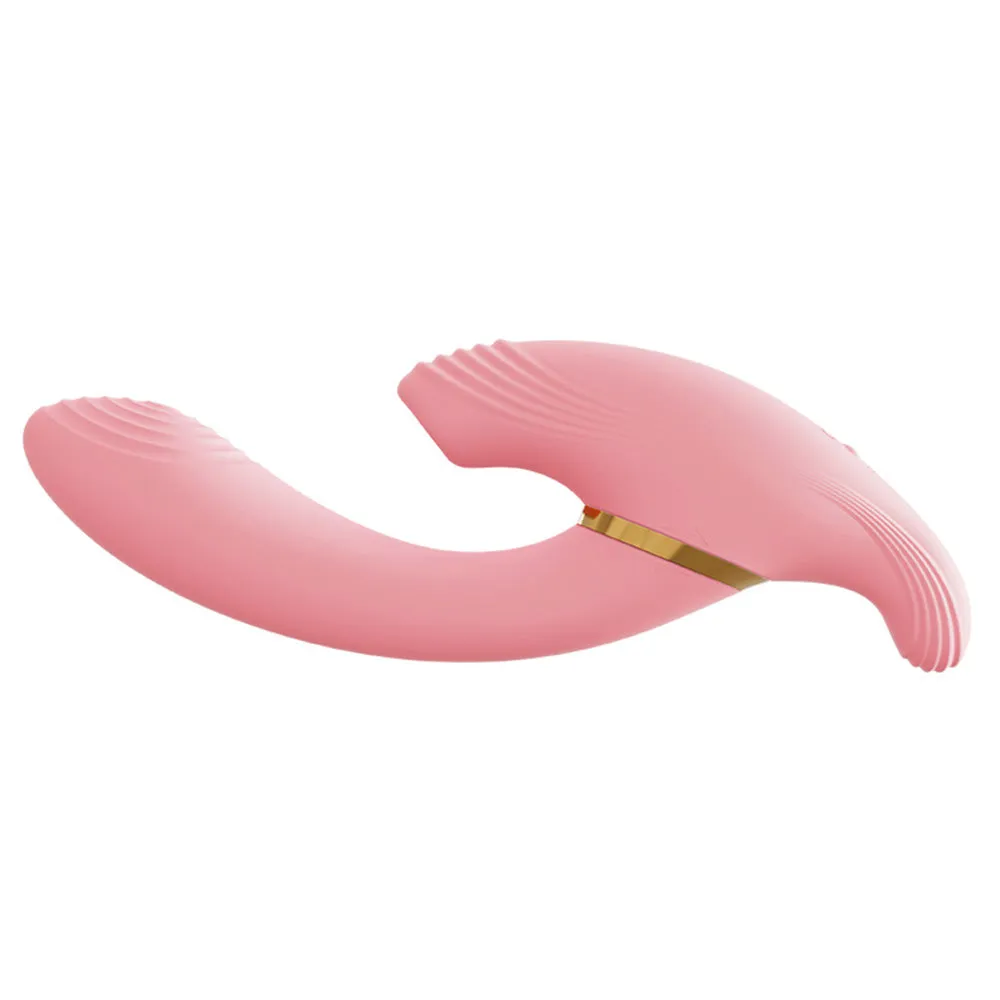 Double Ended Sucking Rotating Vibrator Thrusts For G-Spot Stimulation