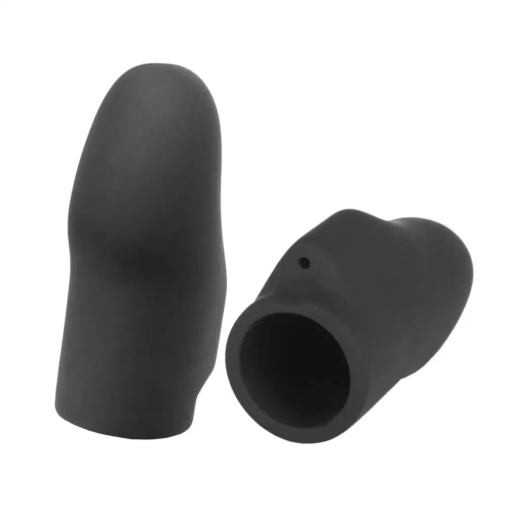 Electrastim Silicone Black Electro Finger Sleeves with E-stim Sensations