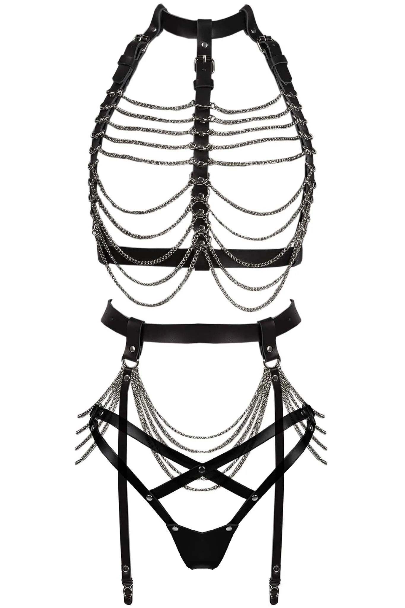 Fascinate Supreme Leather Harness Set