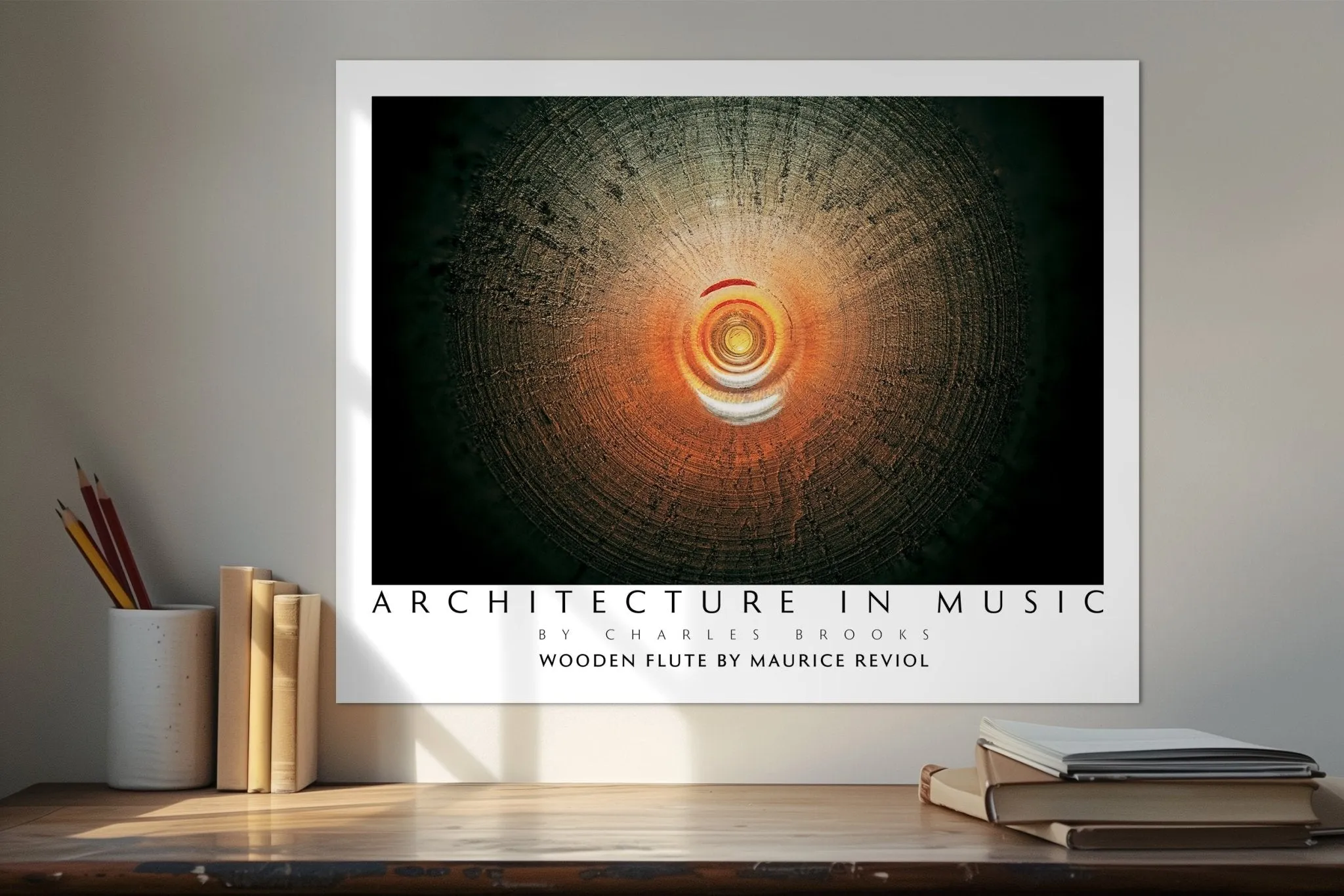 Fine Wooden Flute. Poster.