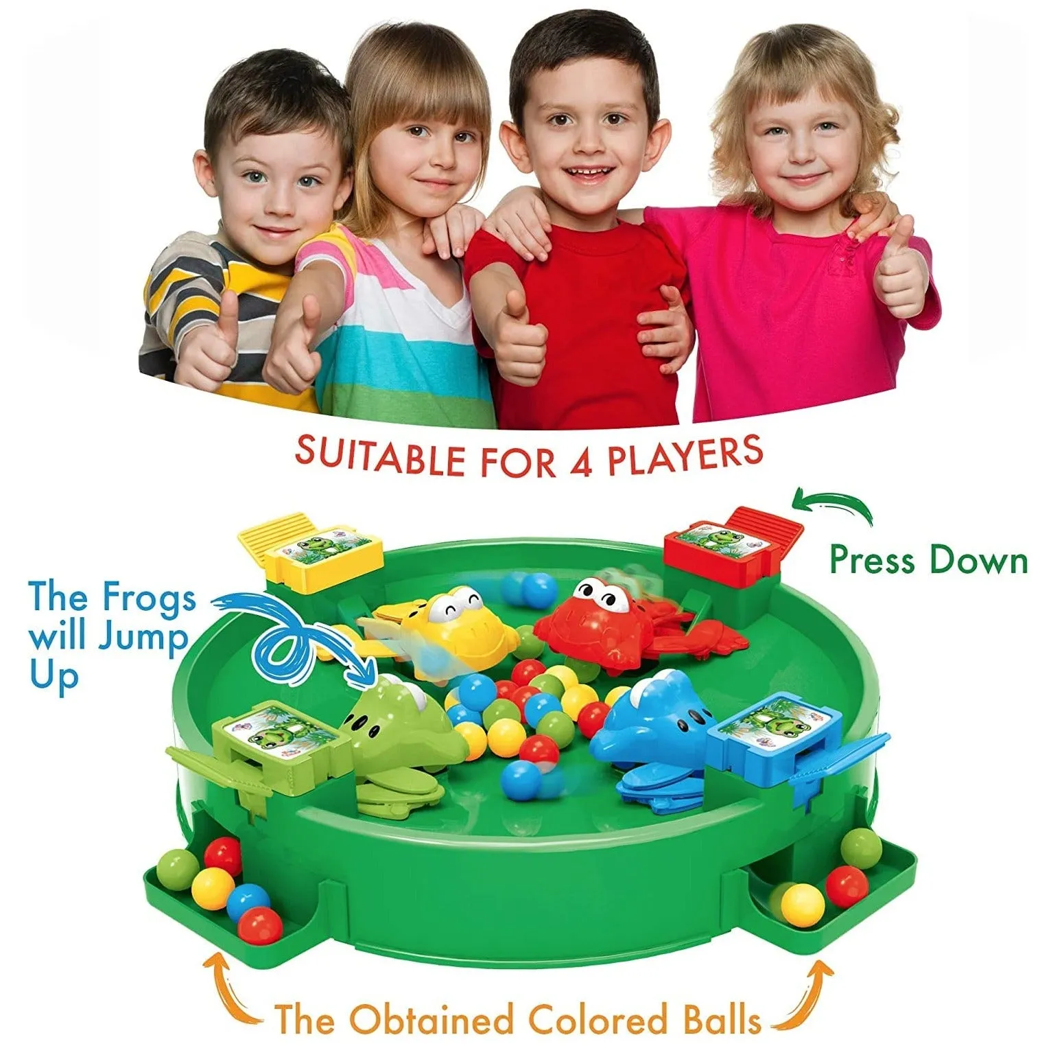 Hungry Frog Catch Beads Active Family Game - 831