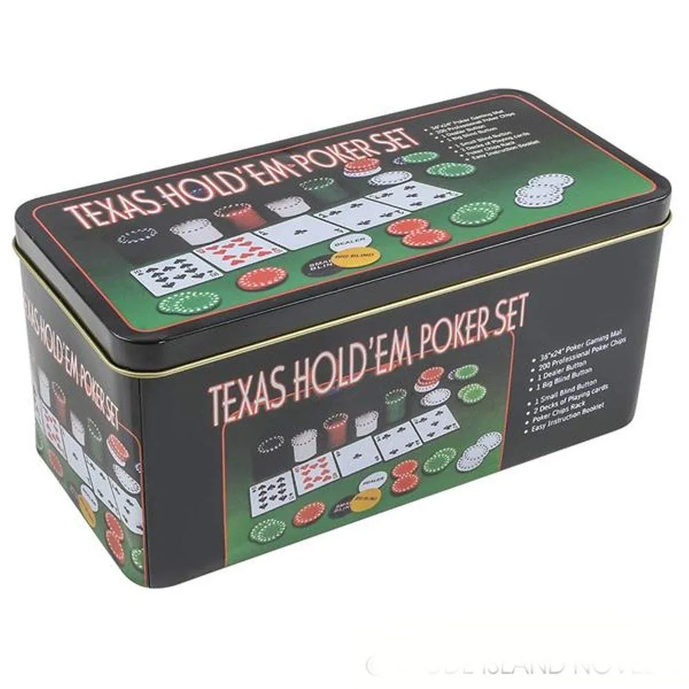 Kicko Texas HoldEm Poker Set - All-in-One Indoor and Outdoor Gambling Board Game