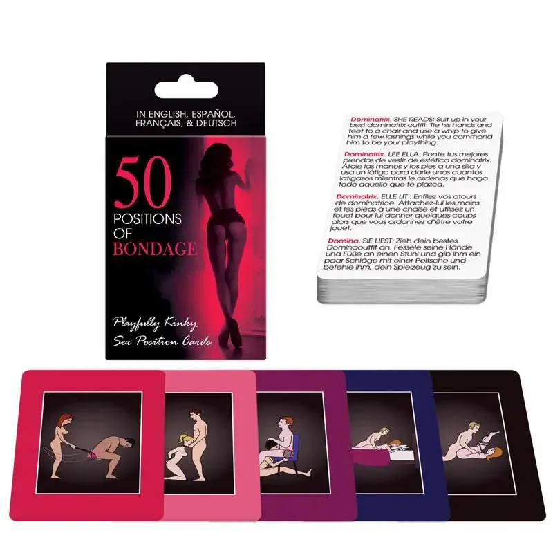 Kinky 50 of Bondage Sex Position Cards for Bdsm Couples