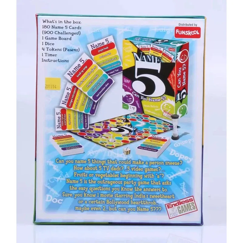 Original Funskool Name 5 Board Game