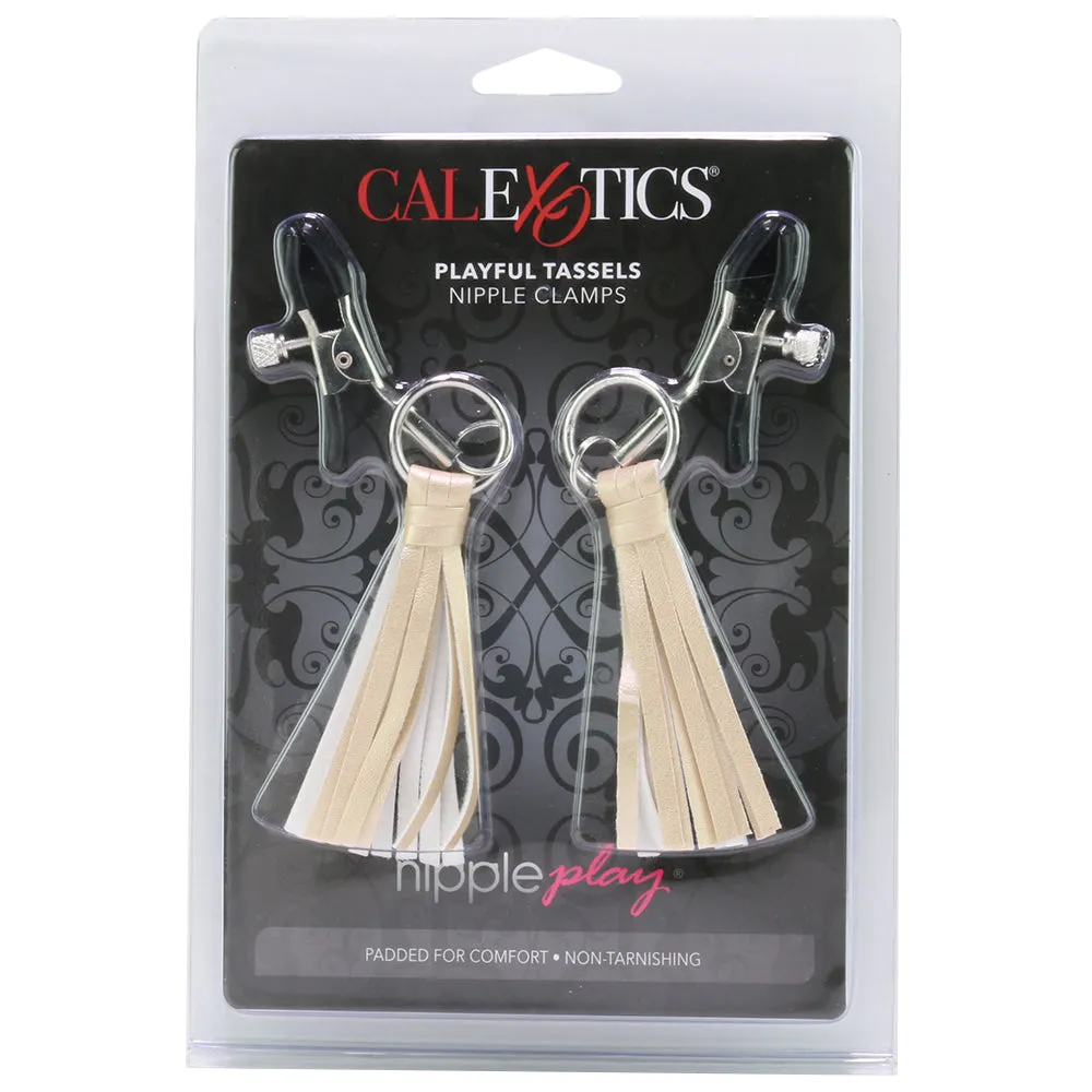 Playful Tassels Nipple Clamps in Gold