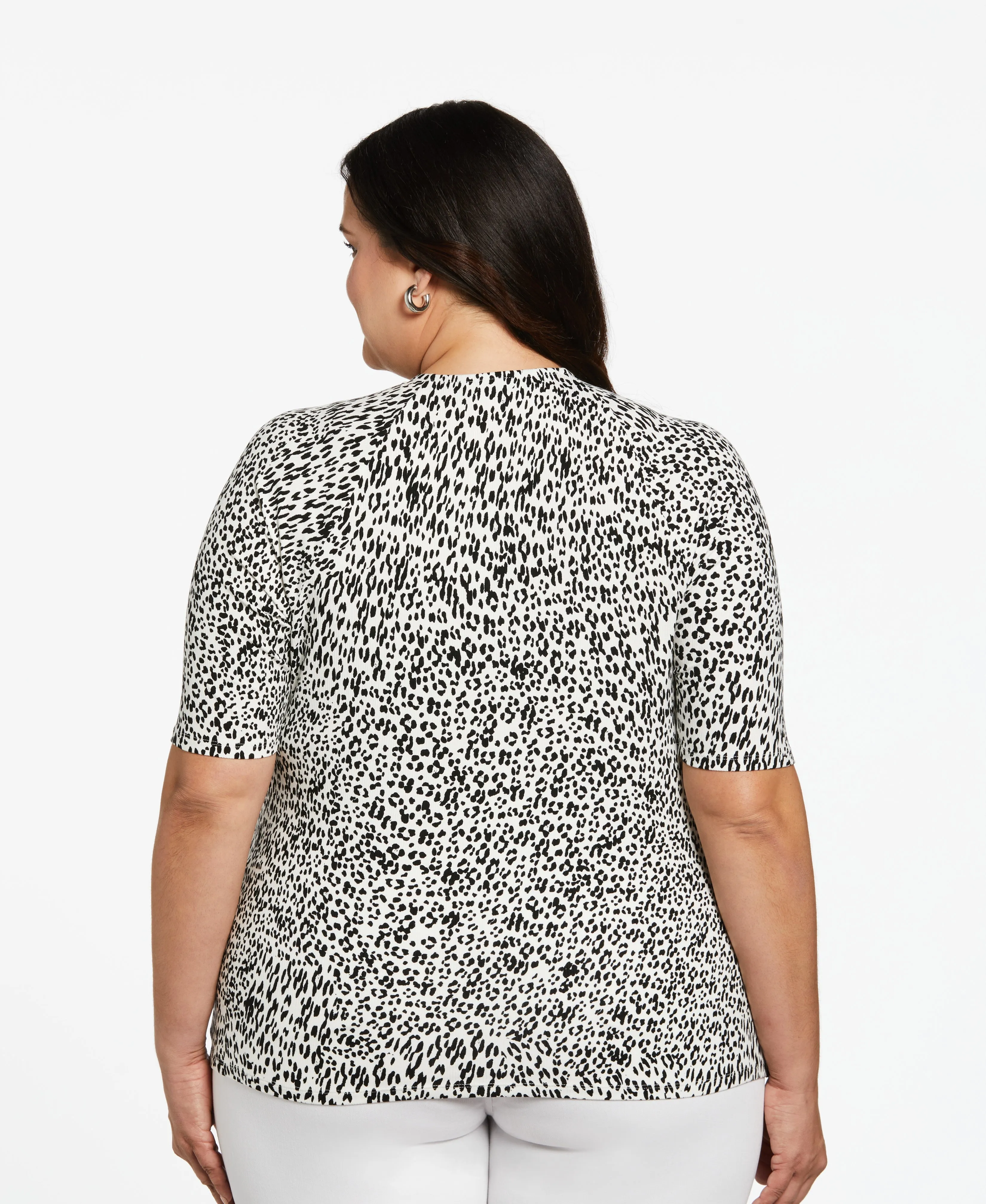 Plus Size Twist Neckline Cut Out Top