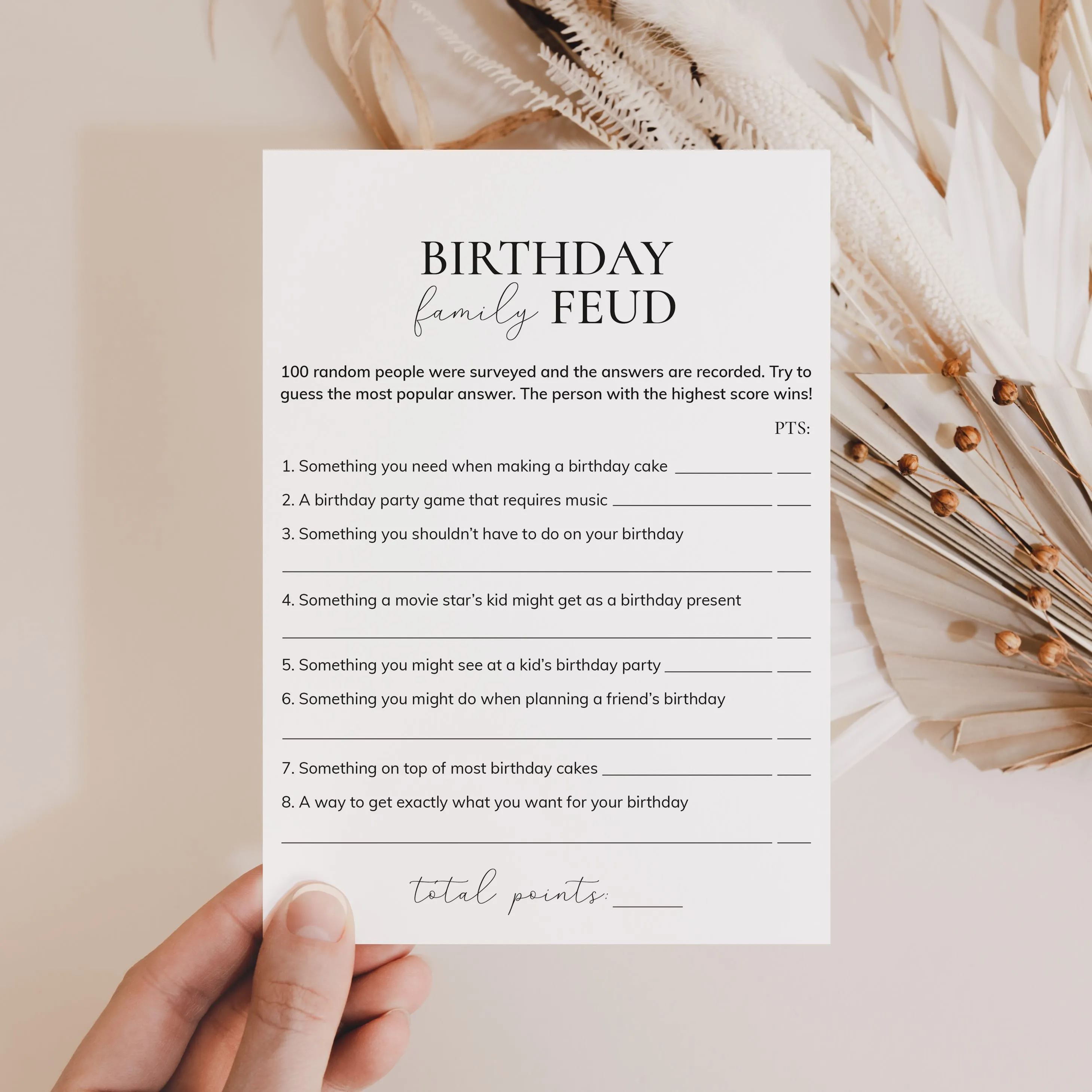 Printable 45th Birthday Games for Her Born in 1980