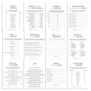 Printable 55th Birthday Games for Her Born in 1970