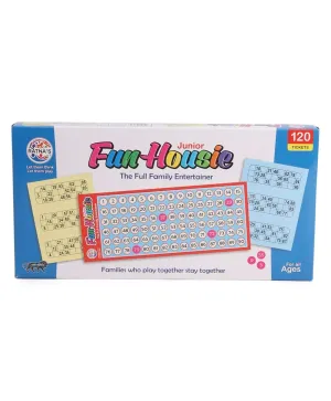 Ratna's Plastic Family Game Fun Housie Small with 120 Tickets Board Game, Multicolour, Fixing Checking Board, 90 Coins, and Tickets