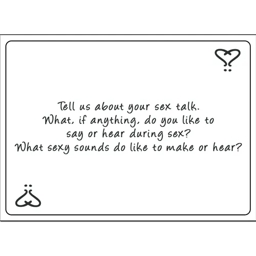 Sex Question Cards: A Game for Curious People