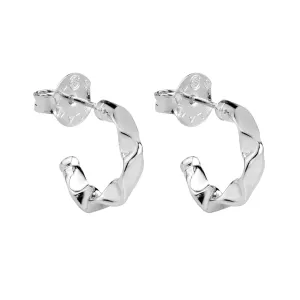 Sheila Fajl Wrinkled Hoops Small Silver