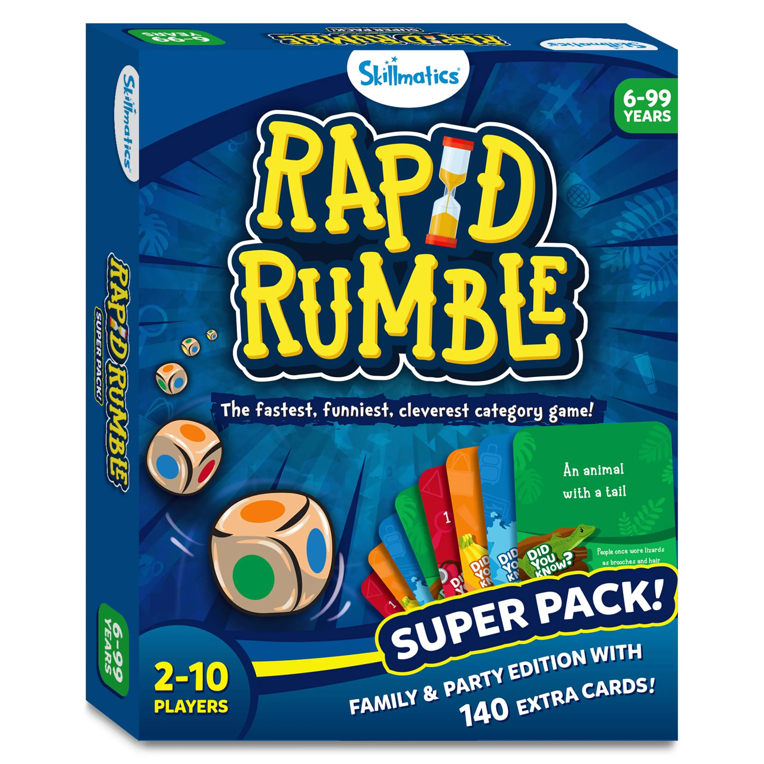 Skillmatics Board Game - Rapid Rumble Super Pack, Family & Party Edition with 140 Extra Cards, Educational Toys, Gifts for Kids, Teens & Adults