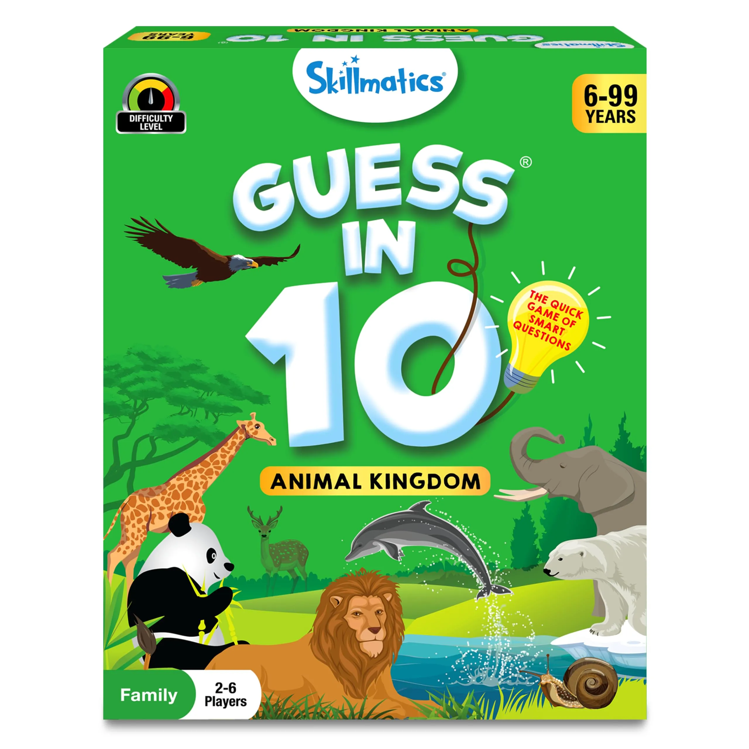 Skillmatics Card Game - Guess in 10 Animal Kingdom, Perfect for Boys, Girls, Kids, and Families Who Love Board Games and Educational Toys, Travel Friendly, Gifts for Ages 6, 7, 8, 9