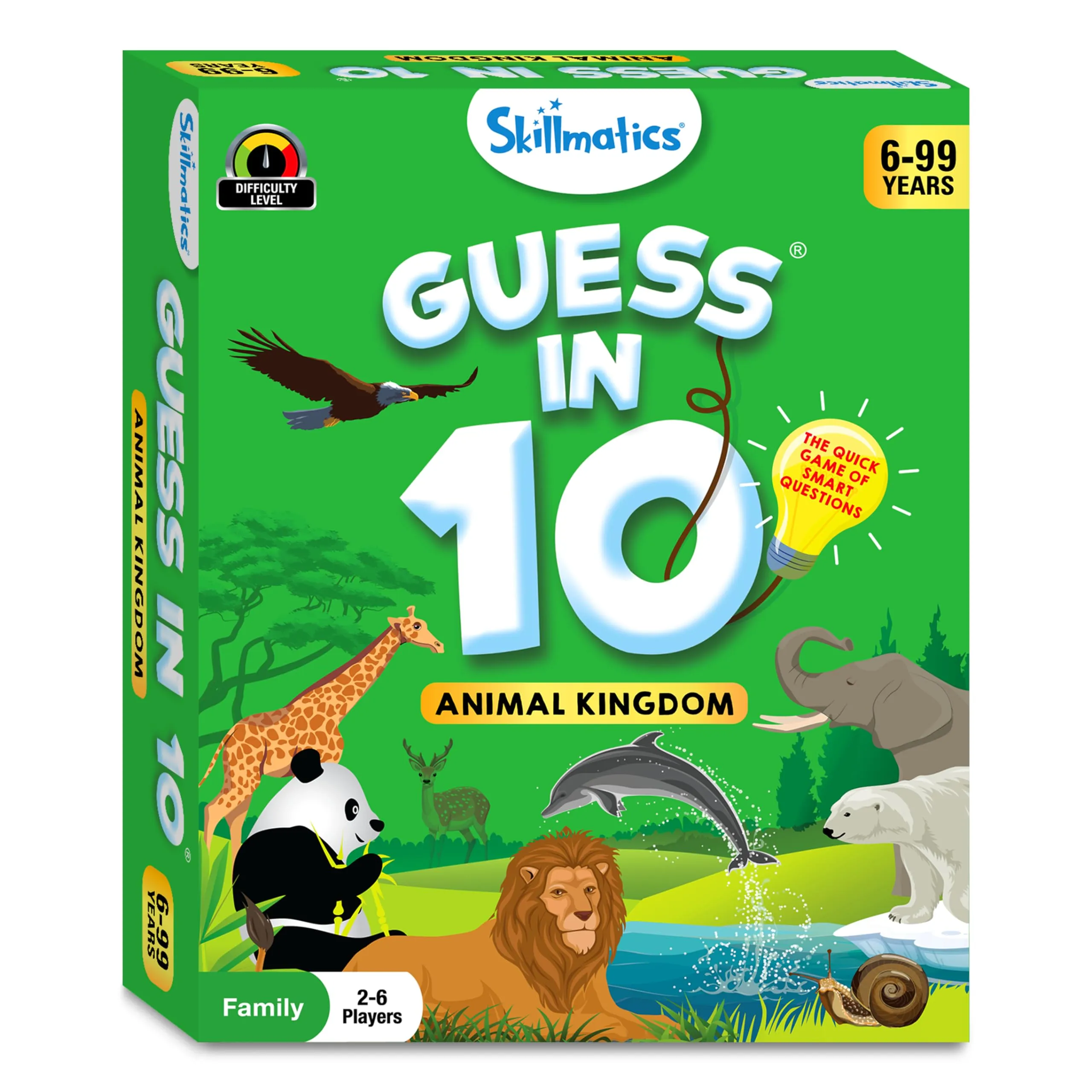 Skillmatics Card Game - Guess in 10 Animal Kingdom, Perfect for Boys, Girls, Kids, and Families Who Love Board Games and Educational Toys, Travel Friendly, Gifts for Ages 6, 7, 8, 9