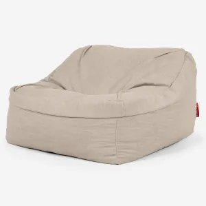 Sloucher Bean Bag Chair - Linen Look Cream