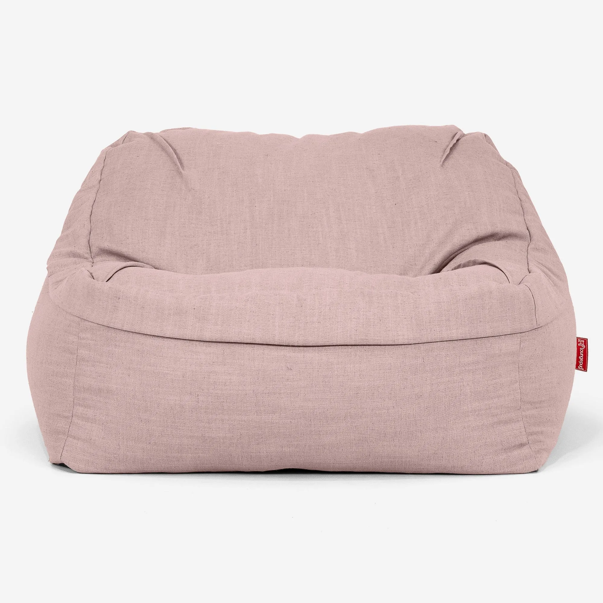 Sloucher Bean Bag Chair - Linen Look Rose