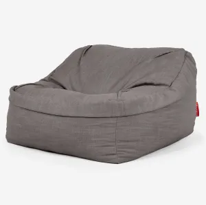 Sloucher Bean Bag Chair - Linen Look Slate Grey