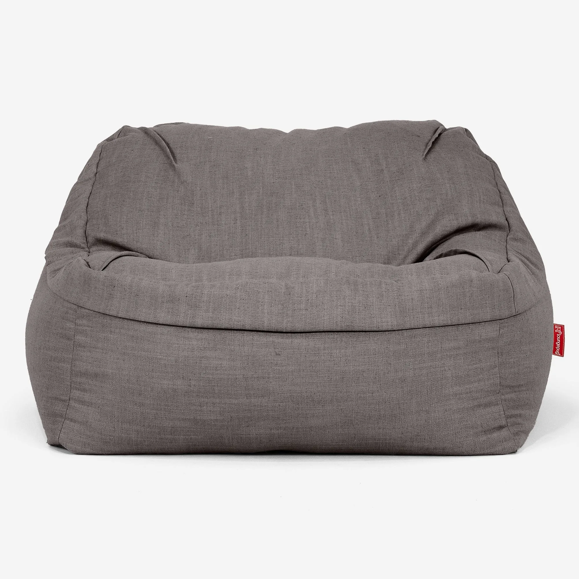 Sloucher Bean Bag Chair - Linen Look Slate Grey