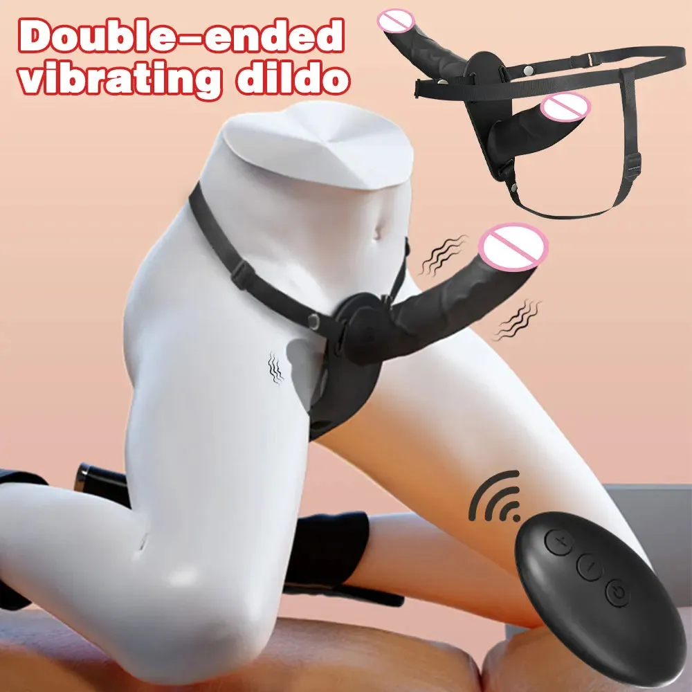 Strap On Double End Didlo - Remote Control Vibrating Pleasure for Lesbian Couples