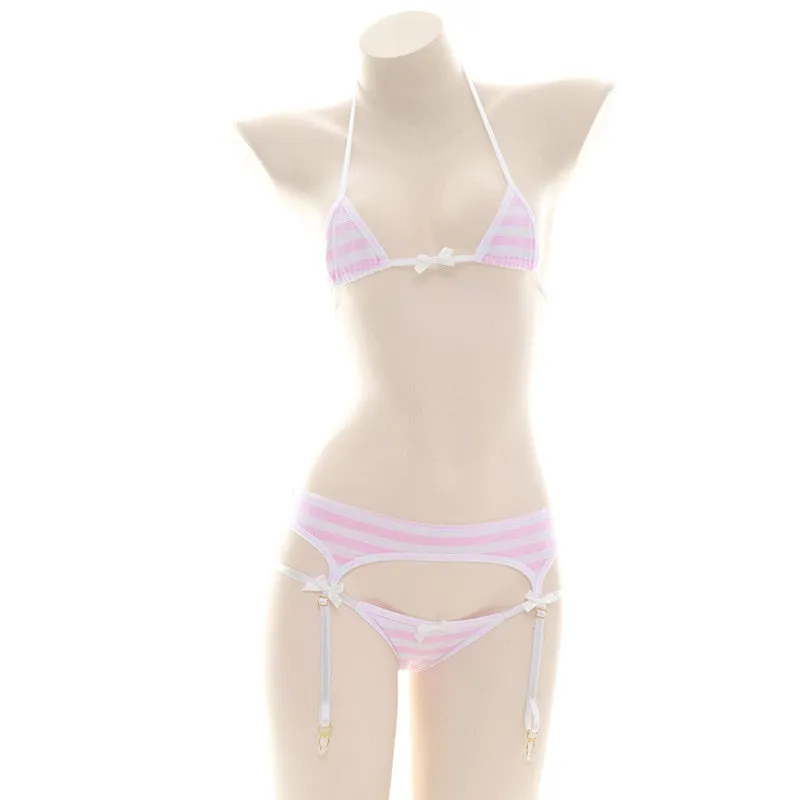 Striped Micro Vixen Set