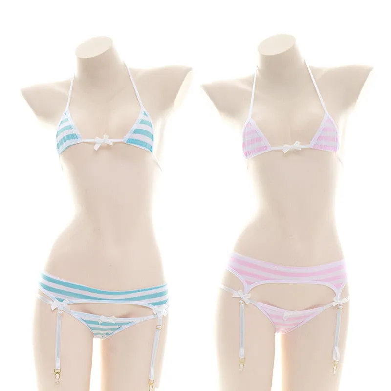 Striped Micro Vixen Set