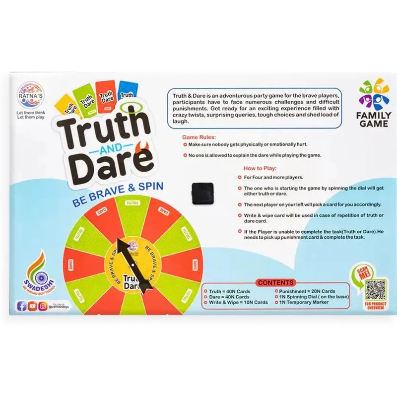 Truth and Dare Kids Board Game (Family Game)