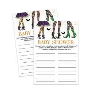 Unique Witch-Themed Baby Shower Game - Interactive Word Challenge - Easy-to-Print PDF